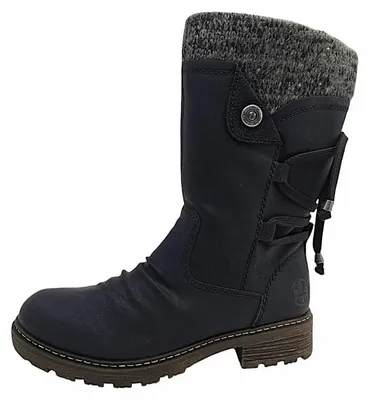 Produktbild von Rieker Damenschuhe Stiefel Gefüttert Schwarz Freizeit
