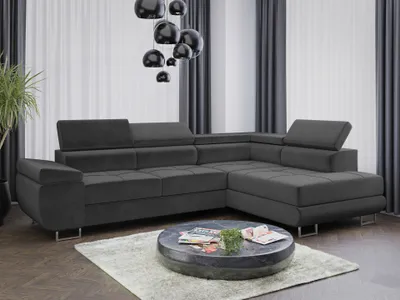 Produktbild von Sofa Couchgarnitur Sofagarnitur ALMA L mit Schlaffunktion und Bettkasten Wohnlandschaft Couch Polsterecke Eckcouch Polstergarnitur 15 Farben