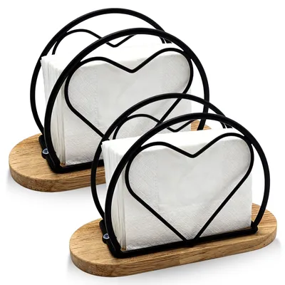 Serviettenhalter schwarz, 15,7 x 6,7 x 9,9 cm, Edelstahl