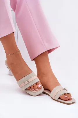 Produktbild von Flache Damen Sandalen Mit Riemen Und Schnalle Beige Zilina 37