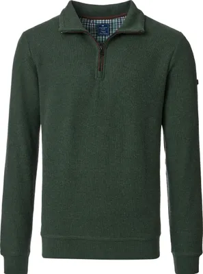 Produktbild von REDMOND Casual Herren Strick-Troyer Zipper Comfort Grün L