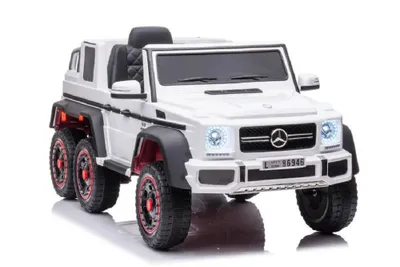 Produktbild von ES-Toys Kinder Elektroauto Mercedes G63 AMG 6x6, EVA-Reifen, MP3, Fernbedienung weiß