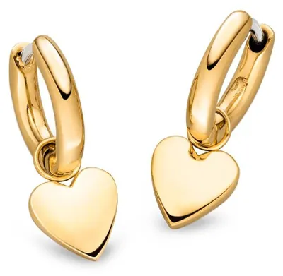 Produktbild von Boccia Damen Creolen Herz 05081-02 Titan goldplattiert