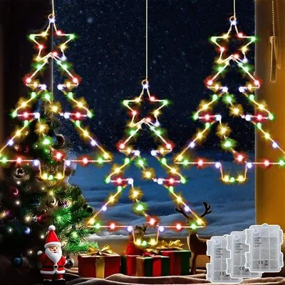 Productafbeelding van Kerstvensterverlichting met 45 LED's en Timer
