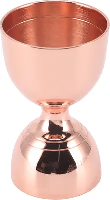 Zdjęcie produktu dla Jigger do koktajli 30/60 ml ze stali nierdzewnej Trwały, bardzo dokładny, szeroko otwierany jigger do odmierzania drinków 30/60 ml w kolorze różowego złota
