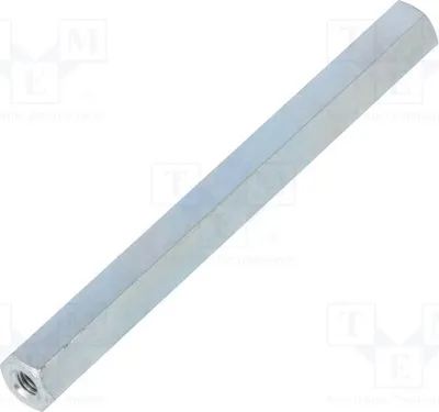 Zdjęcie produktu dla 10 sztuk dystansów z gwintem wewnętrznym M3, sześciokątne, długość 60 mm. 125 x 60 dystansów