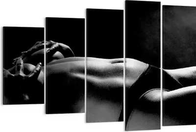 Produktbild von Bild auf Leinwand - Leinwandbild - Anatomie Frau nackt - 150x100cm - Wand Bild - Wanddeko - Leinwanddruck - Bilder - Kunstdruck - Wanddekoration - Leinwand bilder - Wandkunst - EG150x100-1362