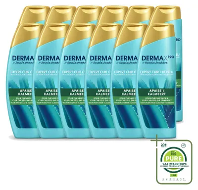 Immagine prodotto di 12 flaconi di shampoo antificci DermaX Pro di Head & Shoulders, formula lenitiva, capacità 470 ml - confezione grande - 12 pezzi