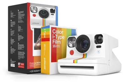 Produktbild von Polaroid Now+ Generation 2 - Camera + Film Bundle (16 Photos Included) - White - Bluetooth Connected App Controlled Instant Film Camera-6437