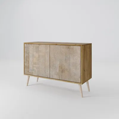 Produktbild von Spacerebels Kommode mit 2 Türen - Sideboard Komodenschrank - Highboard - Kleiderschrank Möbel - Wohnzimmer Schlafzimmer - 57,5×111×42 (HxBxT)