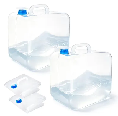 Obrázok produktu pre Kanistra na vodu, skladacia, 2 kusy, 10 litrov, vodný zásobník s kohútikom