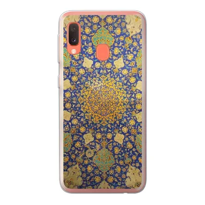 Produktbild von MuchoWow® Handyhülle Schutzhülle Hülle für Samsung Galaxy A20e Kreis - Decke - Blau Silikon Softcase Handy Hülle - Abdeckung
