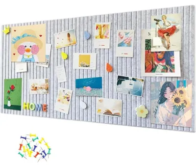 Image de Grand tableau d'affichage en feutre auto-adhésif, dimensions 60 x 40 cm, idéal pour la décoration murale