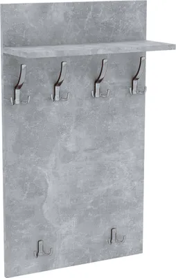 Obrázek produktu pro AKKE Betonový šatní panel MAXI - CHROM háčky ŠxV: 60x100 cm
