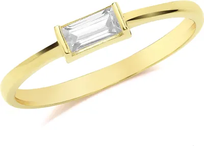 Produktbild von Edler 9 Karat (375) Gold Damen - Solitärring mit Zirkonia, 49 (15.6); TRS36087RSJ