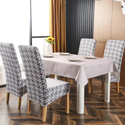 Produktbild von Stretch Stuhlhusse 4 pcs, Parsons Stuhl Slipcover-Stuhlbezüge für Speisesaal, Grau BTC03