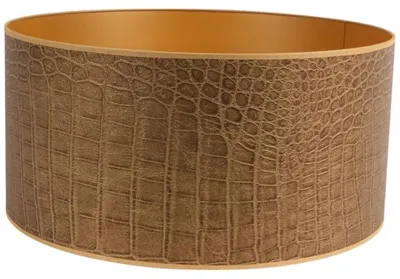 Image de Abat-jour de 50 cm - Motif crocodile - Doré - En tissu