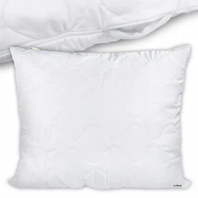Obrázok produktu pre Antialergický vankúš 70×80 cm biely – prešívaný, hrubý, so zipsom
