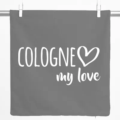 Produktbild von Huuraa Kissenbezug Cologne my love 40x40cm Steel Grey Baumwolle Dekokissenbezug Geschenkidee