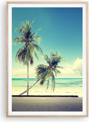 Produktbild von Gerahmtes Poster - Rahmen in heller Eiche - Auto Surfbrett Strand Ozean - 70x100 cm - Wand Bild - Wanddeko - Wandbilder - Wandposter - Bilderrahmen - Bilder - Kunstdruck - Wandbild - P2NPA70x100-2835