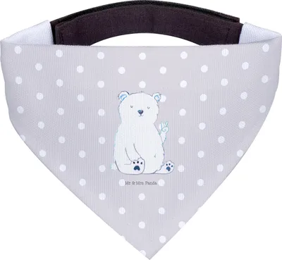Produktbild von Mr. & Mrs. Panda Hunde Halstuch Eisbär Faul - Grau Pastell - Geschenk, Nordpol, Arbeit, Schal Für, Tuch, Bär, Homeoffice, Hund, Teddy, Büro