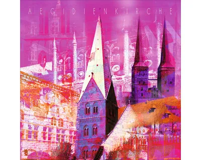 Produktbild von Glasbild Lübeck Aegidienkirche GLA2056 50x50 cm