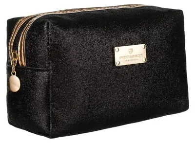 Obrázek produktu pro Peterson dámská kosmetická taška černá s brokátem 19x13x9 cm