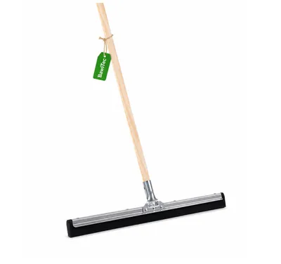 Produktbild von Profi Wasserschieber 75cm Breit  mit Stiel Holzstiel 140cm Lang Wasserabzieher Metall Holz Gummischieber Bodenabzieher Abzieher