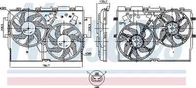 Image de NISSENS 850004 Ventilateur de radiateur avant