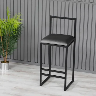 Produktbild von Hanah Home, Nordic - Fume, Barhocker, Rauch, METALL, 35 x 84 x 35 x  cm