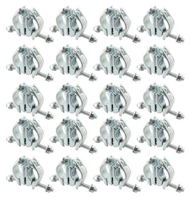 Produktbild von 20 Stk. Drehkupplung Gerüstkupplung Ø48mm Gerüstschelle Gerüstklemme 360° zur Befestigung von Gerüsten Ankerstangen, galvanisch verzinkt