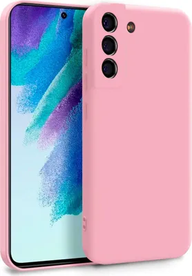 Zdjęcie produktu dla Etui na telefon Samsung Galaxy S21 FE – dwuwarstwowe etui silikonowe w kolorze jasnoróżowym