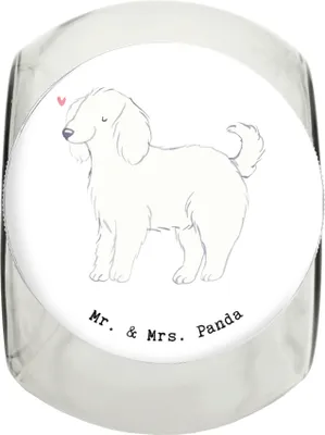 Produktbild von Mr. & Mrs. Panda Dose Bologneser Lebensretter XL 2000ml - Weiß - Geschenk, Glasdose, schraubglas, glasbehälter, Tierfutterbehälter, Keksdose