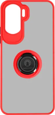 Image de Housse hybride pour téléphone portable avec support pour anneau Honor 90 Lite - Rouge