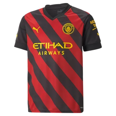 Produktbild von PUMA Manchester City FC Auswärtstrikot 2022/23 Kinder puma black/tango red 128