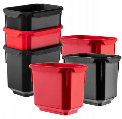 Image de Boîtes de rangement pour atelier - Ensemble d'organisateurs - Coffret de 6 pièces - Conteneurs empilables - Boîtes de tri pour petites pièces