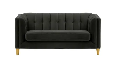 Produktbild von SLF24 - Zweisitzer-Sofa Sodre - schwarz - Velluto 20