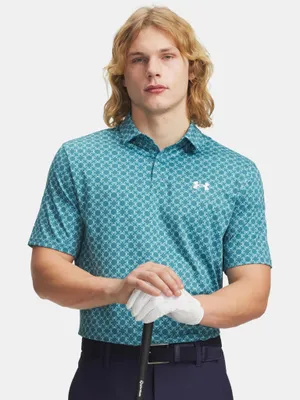 Image de Polo imprimé Under Armour Ua Matchplay - bleu infini, taille : M