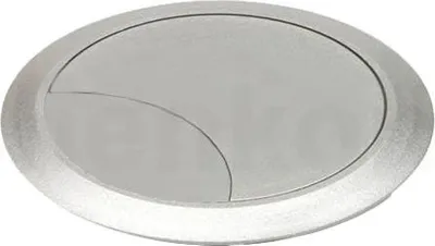 Produktbild von Kabeldurchlass 80 mm für Arbeitsplatte 3 teilig silber