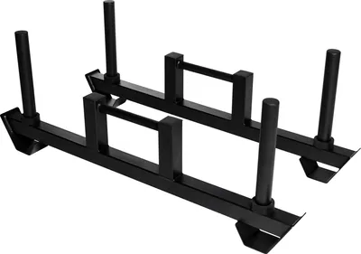 Produktbild von GORILLA SPORTS® Farmer's Walk Bars - Aufnahme für Gewichte mit 50 mm Lochdurchmesser, Olympia, 131,5 x 10 x 51,5 cm, bis 300 kg Belastbar - für Strongman Training, Hantelstangen mit Griffen