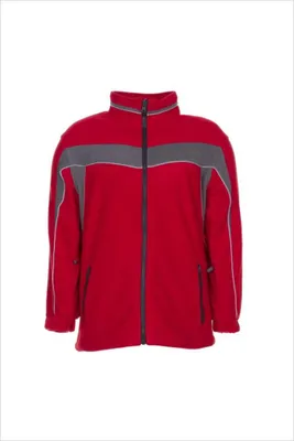 Produktbild von Planam Fleecejacke Plaline Gr. L rot/schiefer