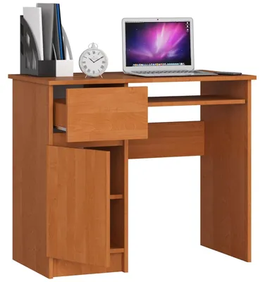 Produktbild von Computertisch 90 cm | Schreibtisch | mit Tastaturauszug mit Stauraum