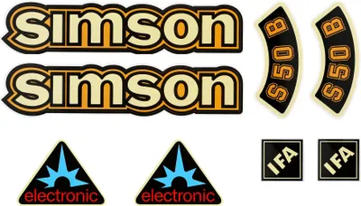 Zdjęcie produktu dla Zestaw dekoracyjny "Electronic" 8-czesciowy, zólty - dla Simson S50B