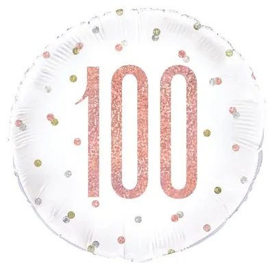 Produktbild von Folienballon roségold Zahl 100