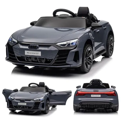 Produktbild von Audi RS e-tron GT Kinderauto Kinder Elektroauto 12V mit Musik，breitem Sitz, verstellbarem Sicherheitsgurt grau