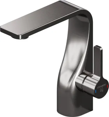 Produktbild von Steinberg Serie 230 Waschtisch-Einhebelmischer, mit Keramikkartusche, Flexschläuche, ohne Ablaufgarnitur, Ausladung 112mm, 23010102BGM