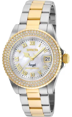 Immagine prodotto di Invicta Angel 24616 Orologio da donna - Movimento al quarzo - Acciaio inossidabile con quadrante bianco - 40 mm