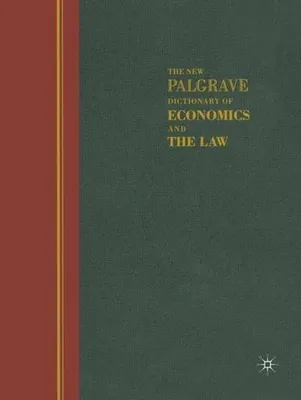 Produktbild von The New Palgrave Dictionary of Economics and the Law
