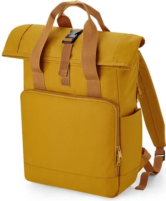 Produktbild von BagBase BG118L | Recycled Twin Handle Roll-Top Laptop Backpack - Farbe: Mustard - Größe: 30 x 44 x 14 cm
