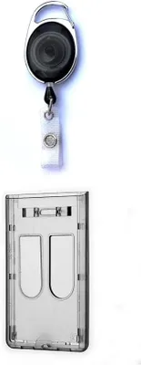 Produktbild von 1x SCHWARZ Transparent Ausweisset Ausweisjojo Zipper Jojo Auswelter Kartenhülle Ausweishülle